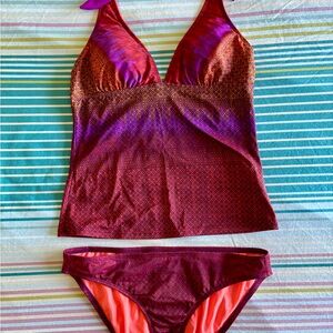 Athleta Pink and Purple Swimwear